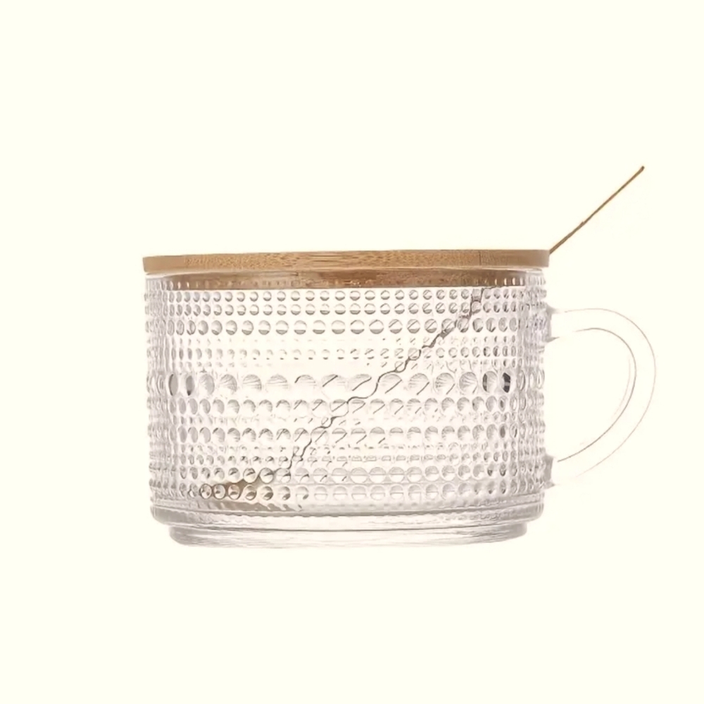Retro Etched Raindrops Mug - NWOB